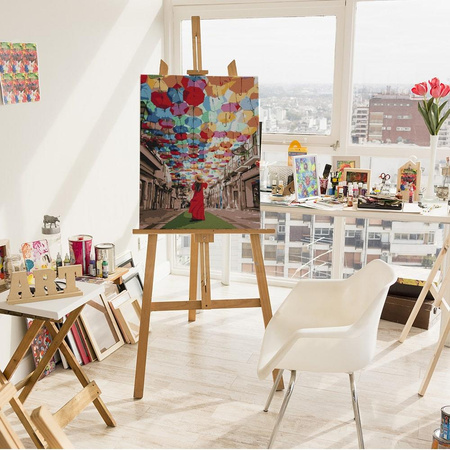 Sonnenschirme Allee Malen nach Zahlen ohne Rahmen