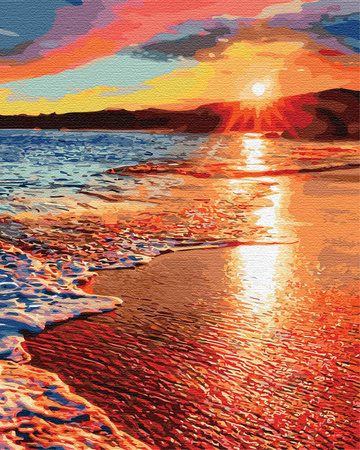 Der Sonnenuntergang Malen nach Zahlen