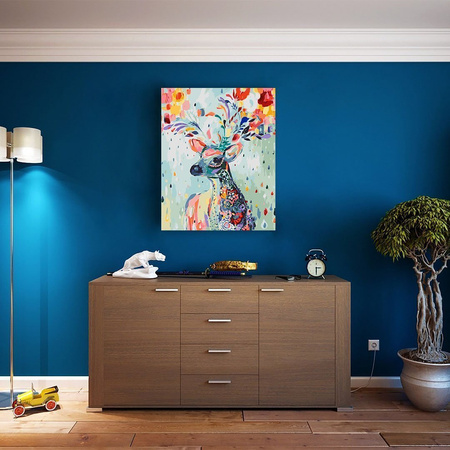 5D Flower Deer Diamond Painting Mosaik 40x50 cm