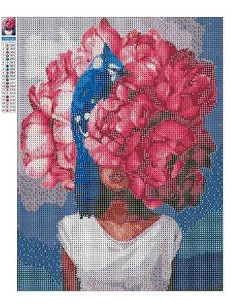 Diamantstickerei ohne Rahmen „Die Schönheit birgt Geheimnisse“ 30x40 Diamantmosaik 5D