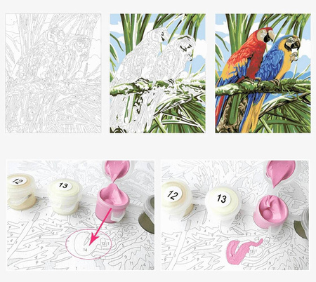 Löwe in Blumen Malen Nach Zahlen