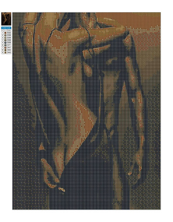 Diamantstickerei ohne Rahmen Hot Passion 30x40 Diamantmosaik 5D