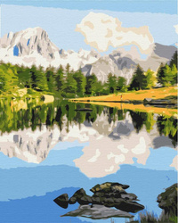 Bergspiegel Malen nach Zahlen