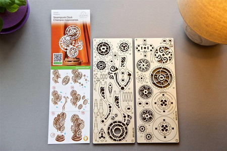 Mechanisches Steampunk Clock Folding Modell