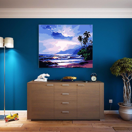 Sonnenuntergang am Strand Malen nach Zahlen