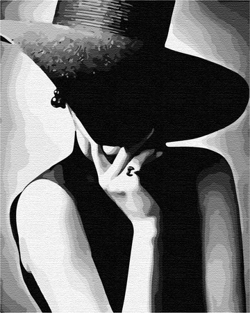 Dame mit Hut Malen Nach Zahlen