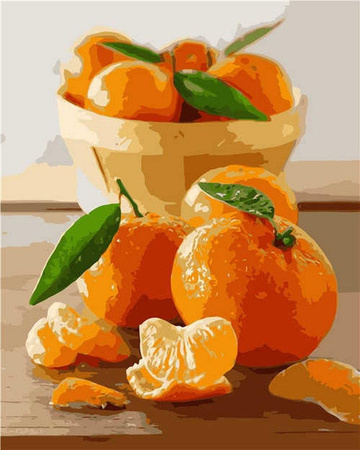 Mandarinen Malen nach Zahlen