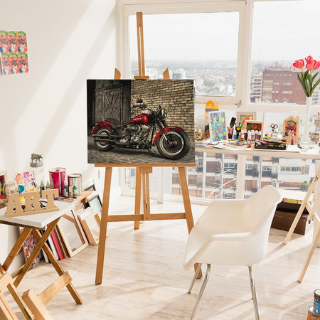 Rotes Motorrad Malen Nach Zahlen