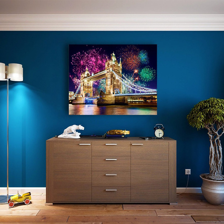 Feuerwerk in London 40x30cm Diamant Stickmosaik