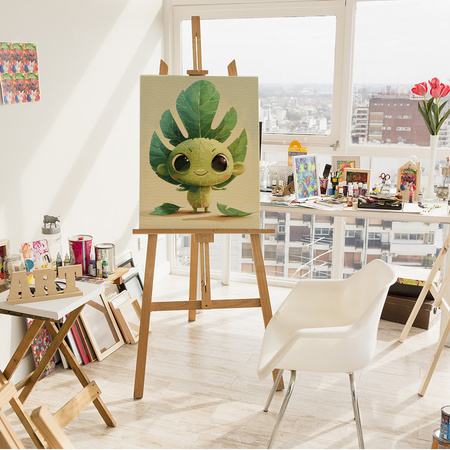 Ein lächelndes Blättergeschöpf Malen Nach Zahlen