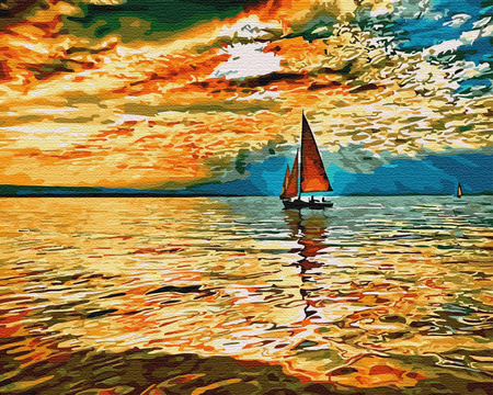 Der Himmel im Feuer der Sonne Malen Nach Zahlen