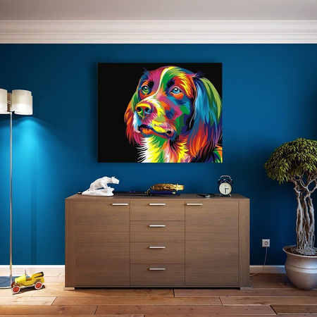 5D Doggy bunte einfache Diamantmalerei Mosaik 40x50 cm