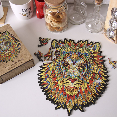 Holzpuzzle Der König der Löwen mit tierischen Elementen 191 stk. 40x24 cm