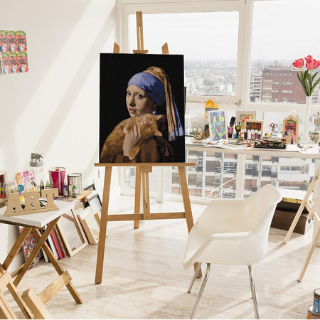 Mädchen mit Katze Malen Nach Zahlen