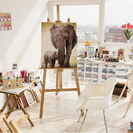 Elefanten-Mama Malen nach Zahlen