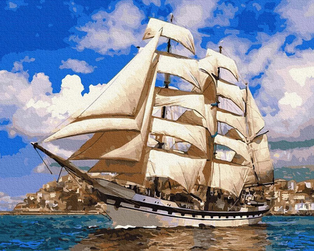 Auf vollen Segeln Malen nach Zahlen