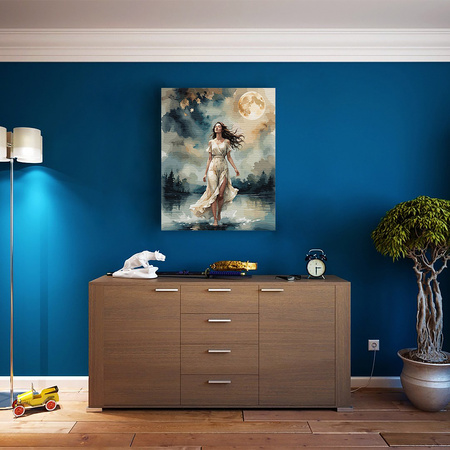 Eine Nachtwanderung im Mondlicht Malen Nach Zahlen