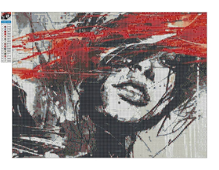 Diamant-Stickerei ohne Rahmen, abstrakt, sich selbst findend, 30 x 40, Diamant-Mosaik 5D