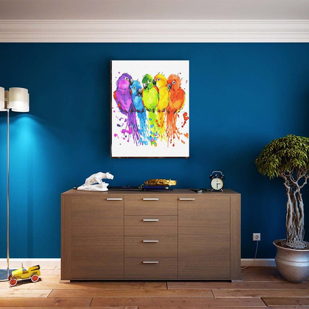 Bunte Papageien Malen Nach Zahlen