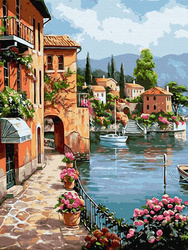 Diamantstickerei ohne Rahmen Küste 30x40 Diamantmosaik 5D