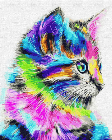 Regenbogenkatze Malen Nach Zahlen