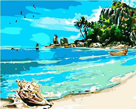 Paradiesküste Malen nach Zahlen