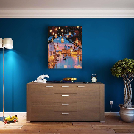 Nachttischlampen von Venedig Malen nach Zahlen 50x65 cm