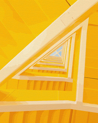 Gelbe Treppe in die Unendlichkeit Malen Nach Zahlen