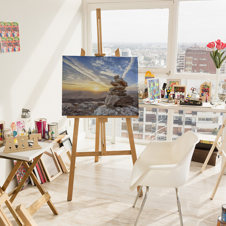 Sonnenuntergang über den Gipfeln Malen Nach Zahlen