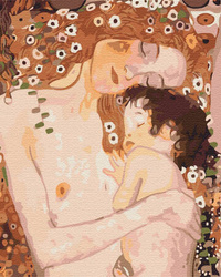 Mutter und Kind. Gustav Klimt Malen Nach Zahlen