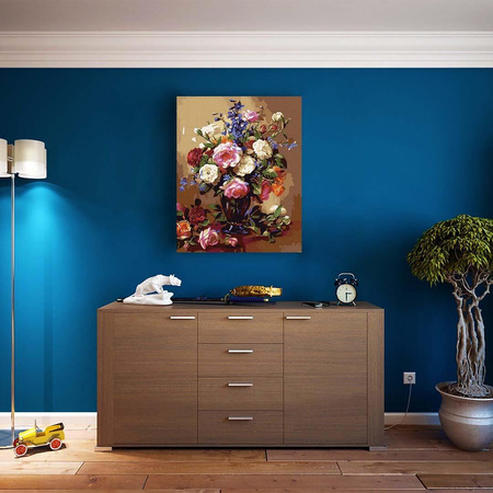 Rosen und Pfingstrosen 65x50cm Malen nach Zahlen