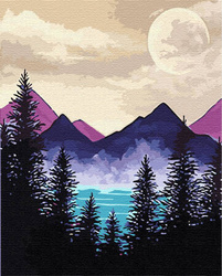 Violette Berge Malen Nach Zahlen