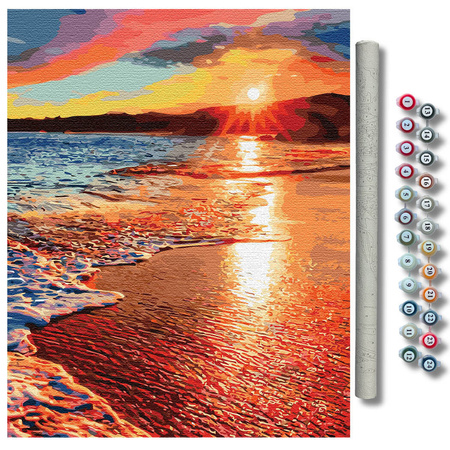 Der Sonnenuntergang Malen nach Zahlen