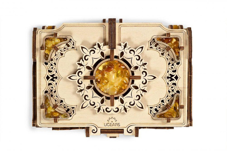 Bernsteinschatulle Ein mechanisches Modell, das zusammengebaut werden soll