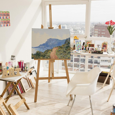 La Corniche in der Nähe von Monaco. Claude Monet Malen nach Zahlen