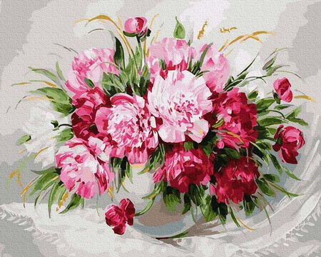 Bunter Strauß 65x50cm Malen nach Zahlen