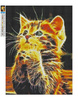 Diamant-Stickerei ohne Rahmen, Liebeskatze, 30 x 40, Diamant-Mosaik 5D