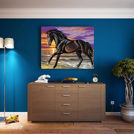 Bucephalus, das Pferd auf der Flucht Malen Nach Zahlen