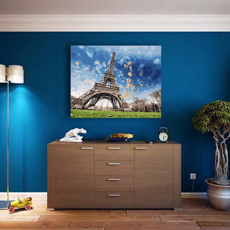 Romantischer Pariser Himmel Malen nach Zahlen