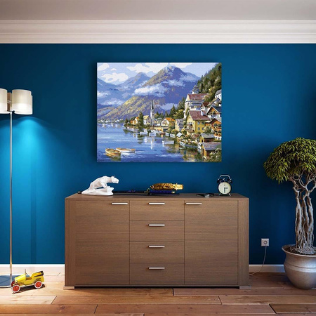 Hallstatt. Österreich Malen nach Zahlen ohne Rahmen