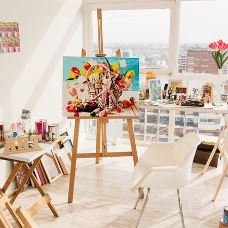 Osterhase mit Korb Malen Nach Zahlen