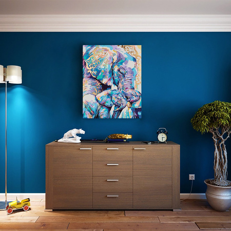 Elefantenfamilie Malen Nach Zahlen