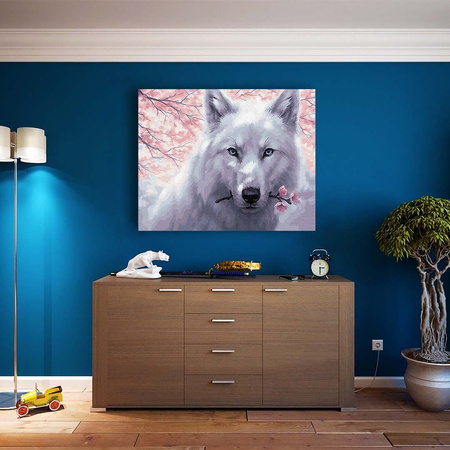 Weißer Wolf Malen Nach Zahlen