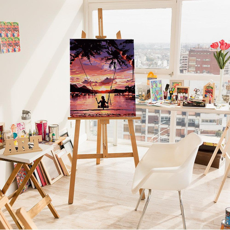 Schaukel am Strand Malen nach Zahlen