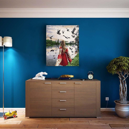 Ein Abend an der Weichsel Malen nach Zahlen