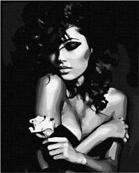 Schwarz-Weiß-Porträt Malen Nach Zahlen