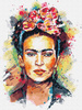 Diamantstickerei ohne Rahmen Frida Kahlo - Decoupage 30x40 Diamantmosaik 5D