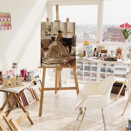 Mädchen am Klavier Malen Nach Zahlen