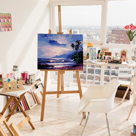 Sonnenuntergang am Strand Malen nach Zahlen