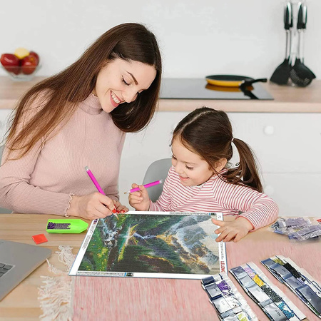 Diamantstickerei ohne Rahmen Frau mit Geige 30x40 Diamantmosaik 5D